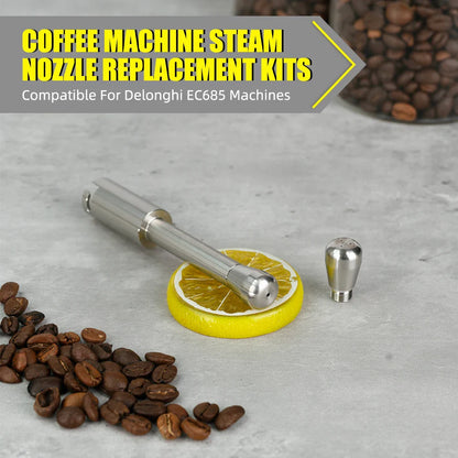 Coffee Maker Steam Wand Nozzle — Stainless Steel Multi-Hole Milk Foam Tip, Compatible with Delonghi EC685