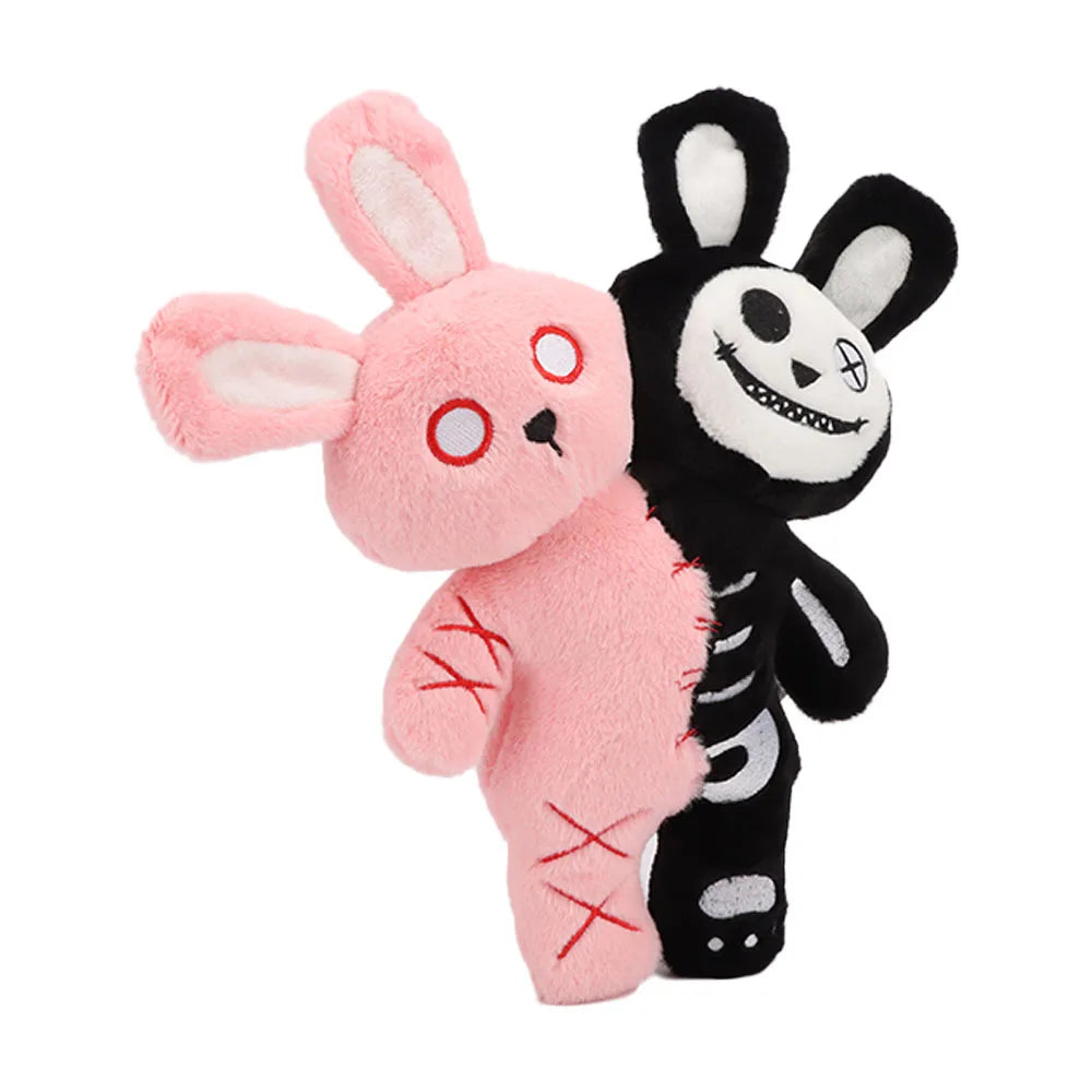 Terrifying Gothic Double-Headed Skull Rabbit Plush – Halloween Stuffed Toy & Decoration, Gift for Kids