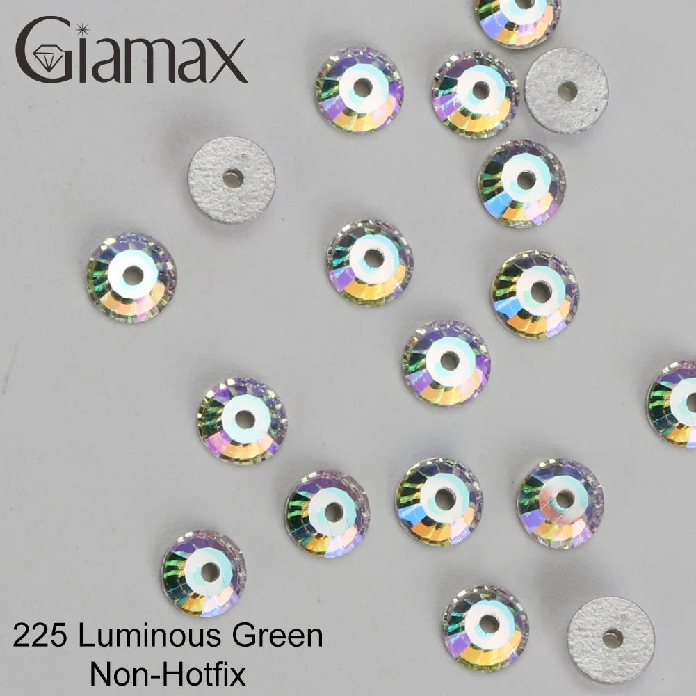 Giamax Purple Velvet Topaz Crystal Rhinestones - Flatback AB Sewing Stones for Garments, Clothes & Bags