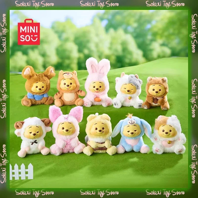 Original Winnie the Pooh Vinyl Plush Blind Box — Naughty Party Pooh Bear Bag Pendant, Cute Surprise Doll Gift