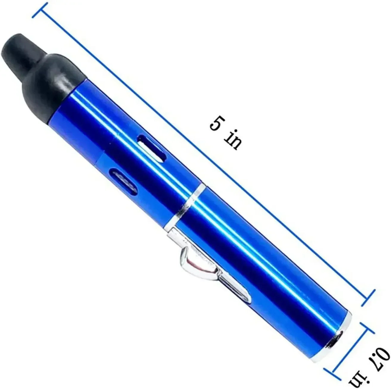 New Metal Long Pen Spray Lighter — Blue Flame Igniter for Aromatherapy, Portable Loop Inflatable Lighter & Cigarette Accessories