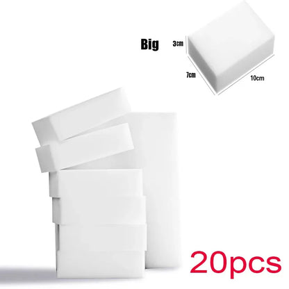 Melamine Magic Cleaning Sponges – Eraser Pads for Kitchen, Bathroom & Office, Multi-Size 10x6x2cm & 10x7x3cm