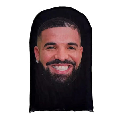 3D Printed Kanye Mask – Elastic Mesh Full Face Cosplay & Party Hood for Men & Women, Hip Hop Streetwear Balaclava