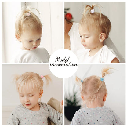 20/50PCS Kids Elastic Hair Bands – Girls Sweets Scrunchie Rubber Bands for Children Hair Ties & Headbands