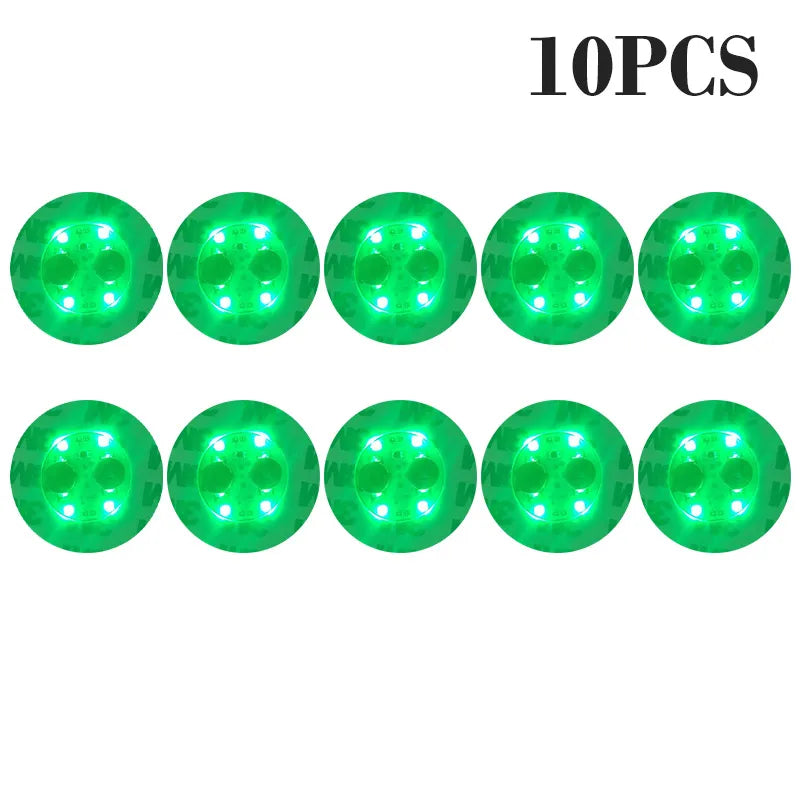 100-Pack LED Tableware Mats & Luminous Cup Stickers — Colorful Flashing Bottle Coasters for Bar, Stall, and Party Lighting