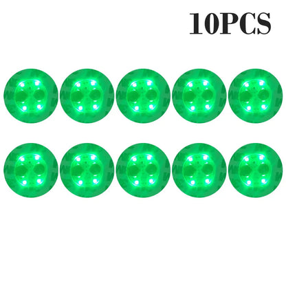 100-Pack LED Tableware Mats & Luminous Cup Stickers — Colorful Flashing Bottle Coasters for Bar, Stall, and Party Lighting