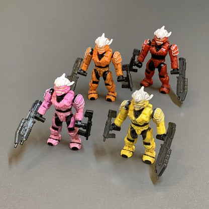 Mega Construx Lot – Master Chief, Elite, Grunt & MOTU He-Man Figures with Weapons