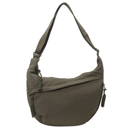Women’s Casual Canvas Crossbody Bag – Large Capacity Lightweight  Hobo Shoulder Bag Solid Color Dumpling Bag