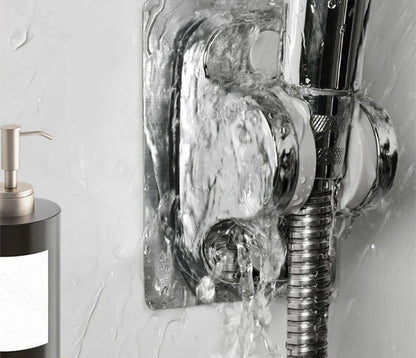 Universal No-Drill Adjustable Shower Head Holder – Wall-Mounted Bracket with Stable Rotation for Bathroom Accessories