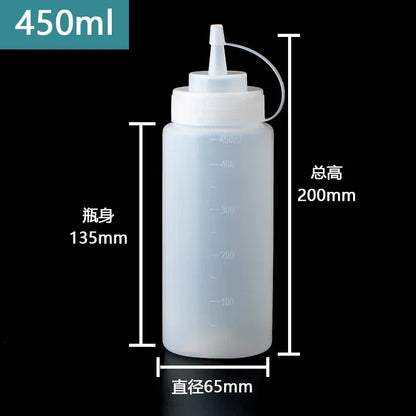 Large Squeeze Condiment Bottles with Nozzles – Ketchup, BBQ Sauce, Olive Oil Dispenser Bottles for Kitchen Use