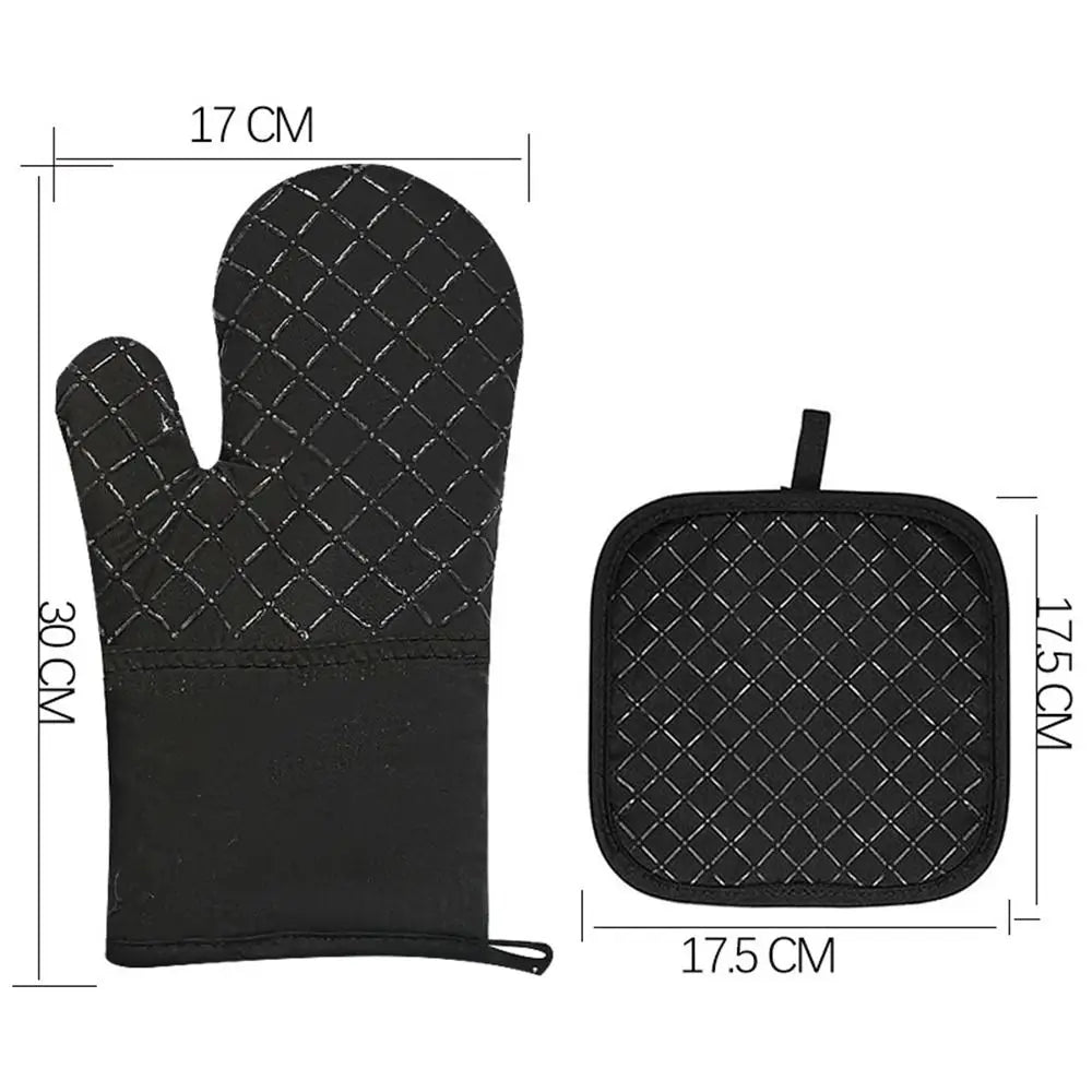 Microwave Cotton Baking Gloves – Anti-Scalding Heat-Resistant Oven Mitts, Non-Slip Insulation for Bakeware