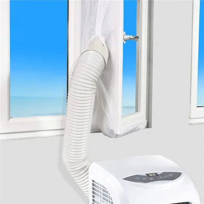 AirLock Portable AC Window Seal Kit 3/4M – Flexible Cloth Sealing Plate with Zip & Adhesive for Air Conditioner Window Vent Kit