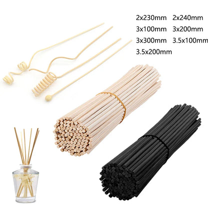 5-100PCS Reed Diffuser Replacement Sticks – 2-3.5mm Extra Thick Rattan for DIY Handmade Home Decor & Aromatherapy