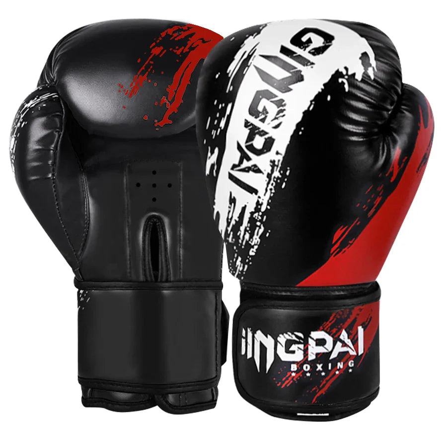 Adult Boxing Gloves - Comfortable Adjustable Punching & Sparring Mitts for Men - Black, Red, Blue Hand Protector