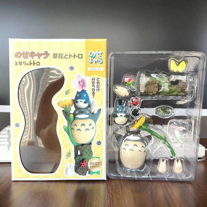 Hayao Miyazaki Totoro Mini Figure – Cute Anime PVC Statue, Kawaii Room Ornament & Kids Christmas Gift