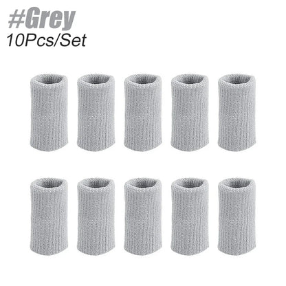 10Pcs Finger Sleeves Set – Soft Breathable Nylon Thumb Brace & Elastic Support Tape for Sports & Arthritis Relief