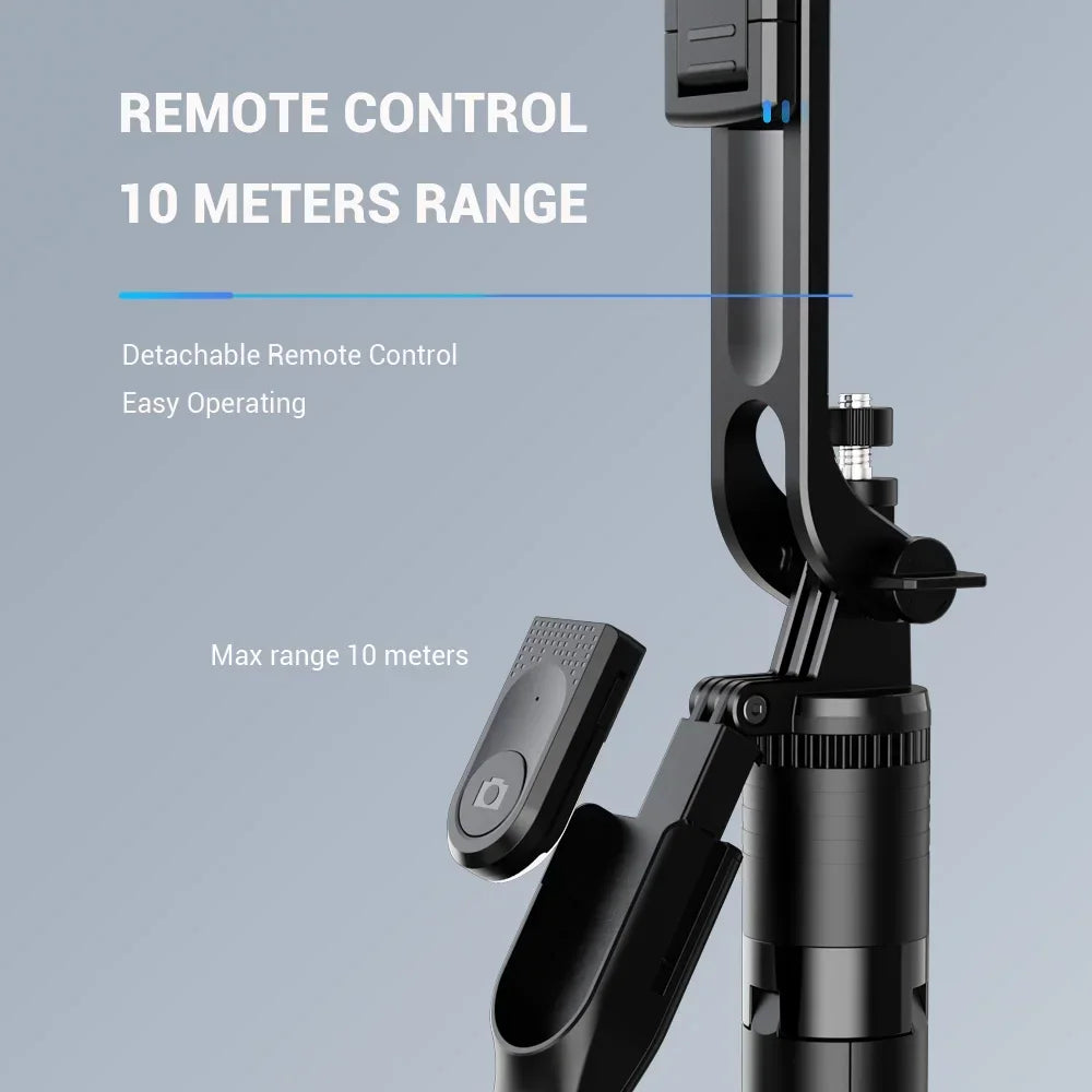 3-Axis Anti-Shake Selfie Stick with Bluetooth Remote – Retractable 1.7m Mobile Phone Holder with Flash & Live Stand