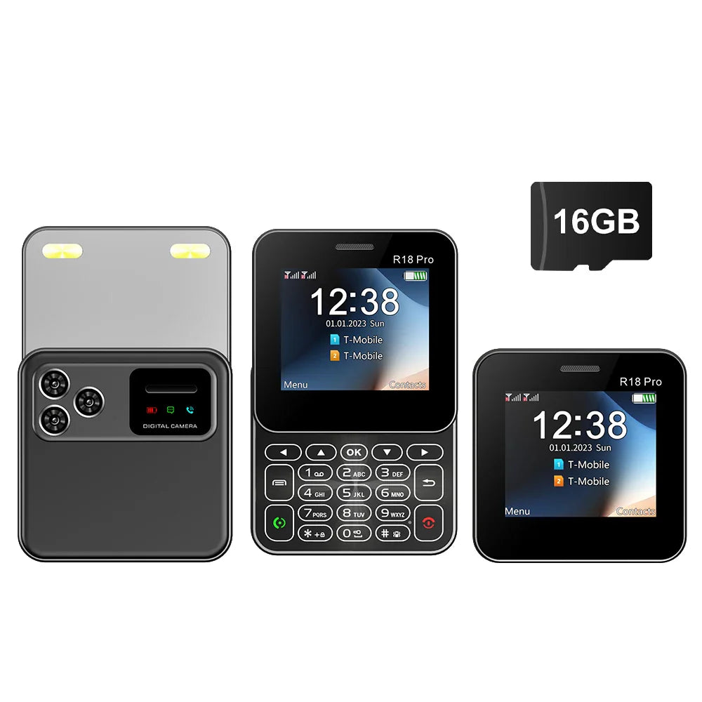 2024 NEW SERVO R18Pro Mini Mobile Phone – 2.4" Rotating Screen, Button Slider, Flashlight, Magic Voice, Dual SIM Standby