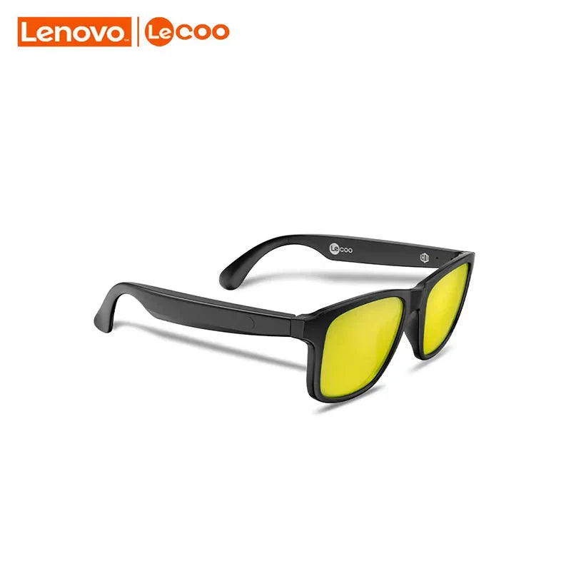 Lenovo Lecoo C8 Lite Bluetooth 5.3 Sunglasses – Wireless HiFi Earphones, HD Calls, Anti-Blue Light for Outdoor & Driving