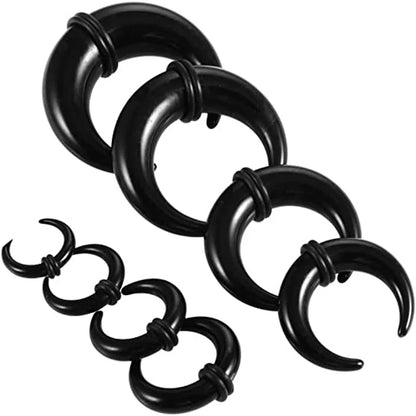 8PCS Acrylic Ear Piercing Kit — Spiral Tapers, Tunnels & Septum Horns for Men & Women Body Jewelry