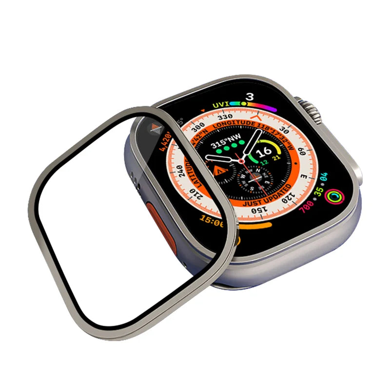 Aluminum Alloy Case with Tempered Glass – Anti-Scratch Screen Protector for Apple Watch Ultra 2 49mm & iWatch Ultra 49mm