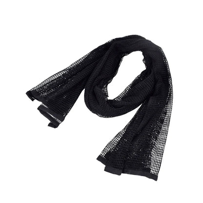 Outdoor Camouflage Netting Scarf — Camo Mesh Face Veil & Shemagh Head Wrap for Camping, Hiking, Shooting