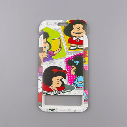 Cartoon Girl Credential Holder with Lanyard – Cute Neck Strap for Cards, Badges, Keys & Keychain Accessories