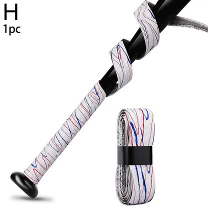 PU Baseball Bat Grip Tape – Multicolor Shock Absorption, Anti-Slip for Baseball, Softball, Cricket, and Hockey Bats