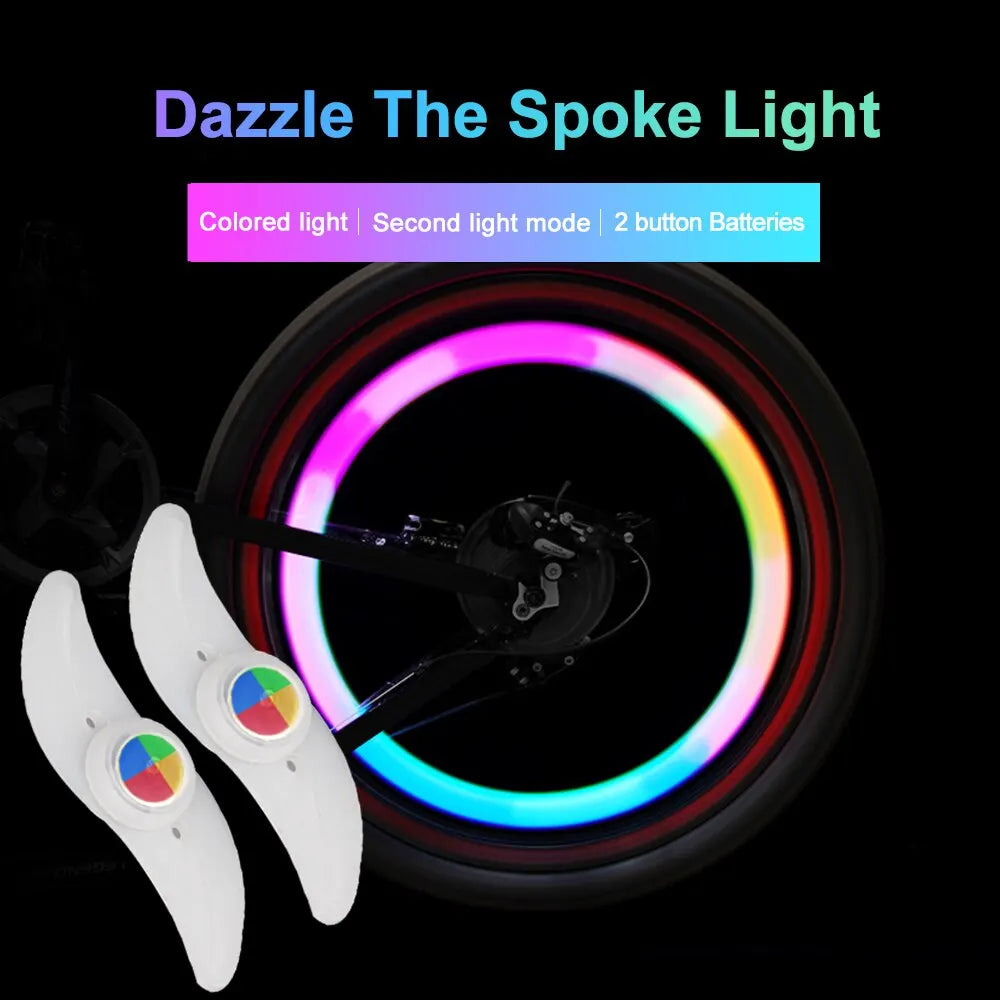 Colorful Bike Wheel Spoke Light | LED MTB Tire Flash Lights | Warning Cycling Lamp for Balance Bicycle