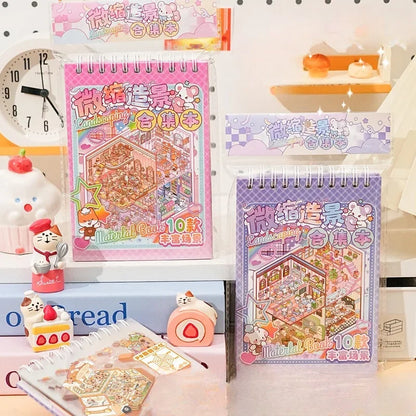 NEW 20Pcs 20-in-1 Cartoon Landscape Sticker Book – DIY 3D Pocket Cabin Scene Stickers for Kids Gift