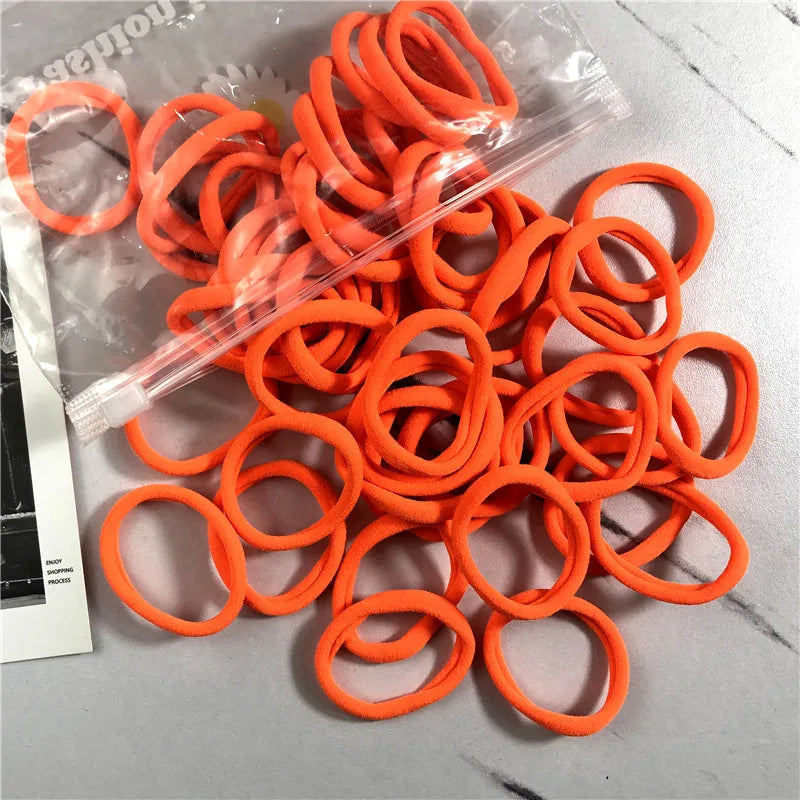 20/50PCS Hair Bands for Women & Girls - 4cm Elastic Rubber Ties, Simple Ponytail Holders & Hair Accessories