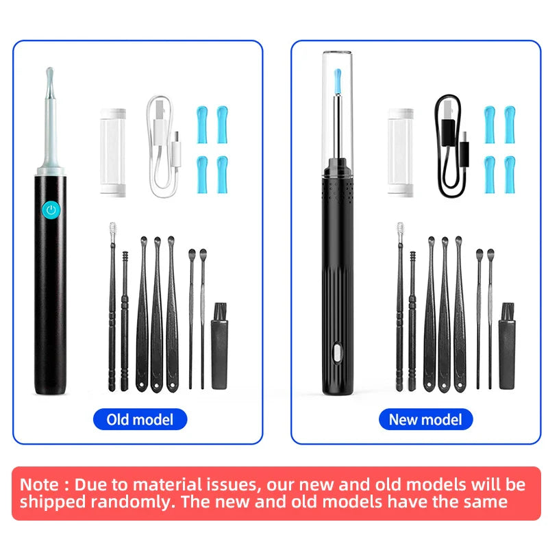 Wireless Visual Ear Endoscope Camera – 5MP Ear Cleaning Tools with Safe Silicone Earpick, Luminous Otoscope & Ear Wax Remover