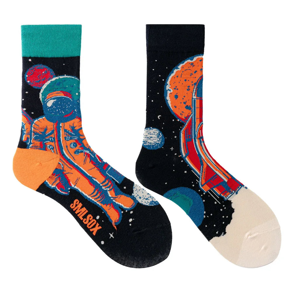 Unisex AB Tide Animal Cotton Socks – Colorful Cat, Dog, Koala, Cow Crew Socks for Men & Women, Four Seasons Gift