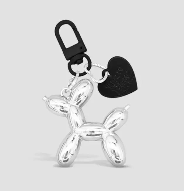 Jelly Balloon Dog Keychain - Cute Cartoon Dog Pendant Key Ring Gift for Unisex