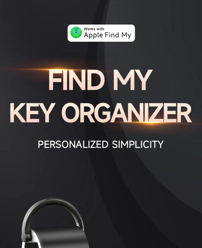Key Organizer with Apple Find My — Built-In AirTag Holder, Holds 2–6 Keys, Car Keychain GPS Tracker (iOS Only)