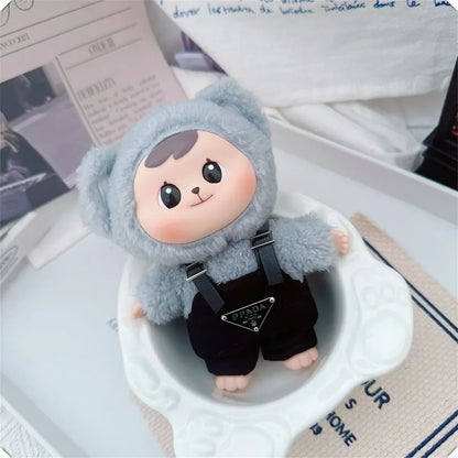 17cm Labubu Mini Doll Outfit Set - Hat, Clothes & Shoes for Labubu II Sitting Party Game Accessories