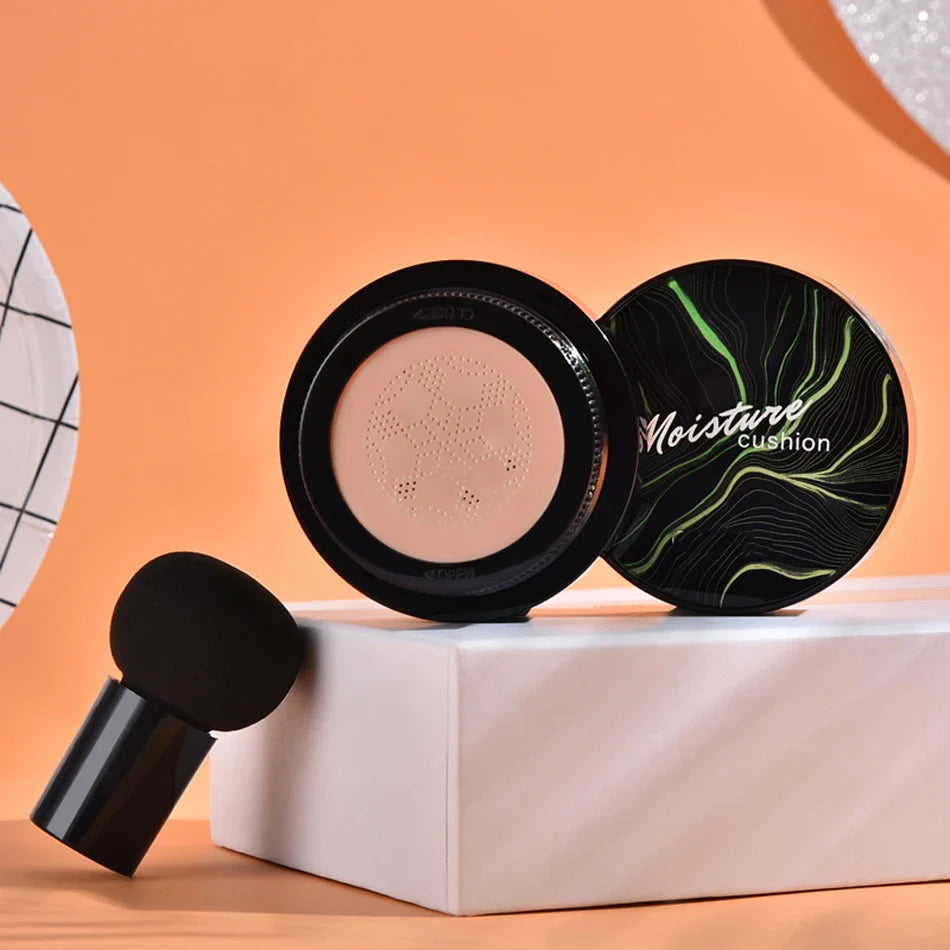 Mushroom Head Air Cushion CC Cream – Natural Moisturizing Foundation & Concealer for Oil-Control & Whitening – BB Cream Makeup Cosmetics