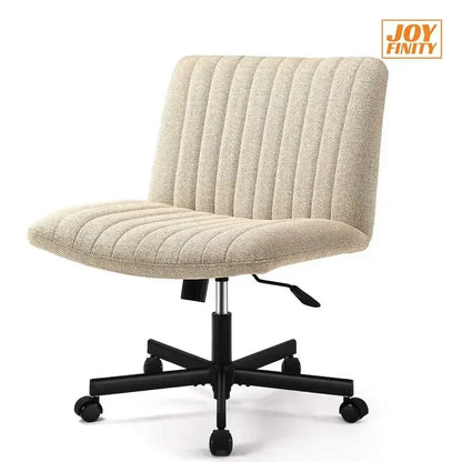 Joyfinity Plus Size Criss Cross Office Chair - Armless Swivel Modern Desk Chair for Home