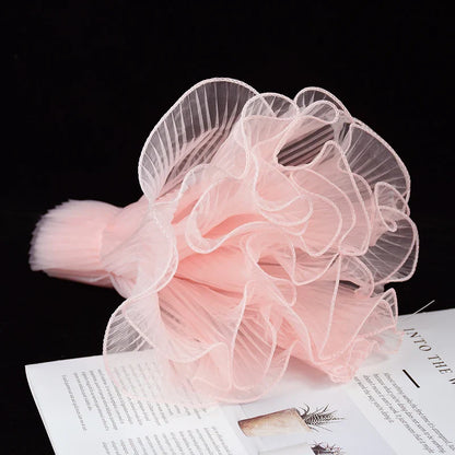 Tulip & Rose Pearl Mesh Tulle Roll — Flower Bouquet, Bobo Balloon, Birthday, Wedding & Anniversary Gift Wrapping