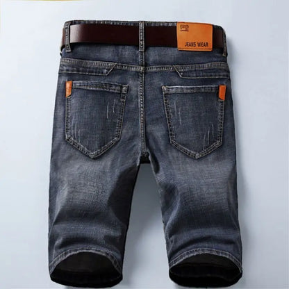 Men's Slim Fit Stretch Denim Shorts – Fashion Straight Black Summer Jeans