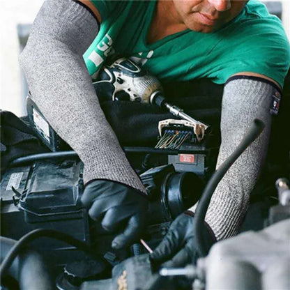 Level 5 HPPE Cut Resistant Arm Sleeves - Safety Gloves for Gardening, Construction, and Automobile Arm Protection