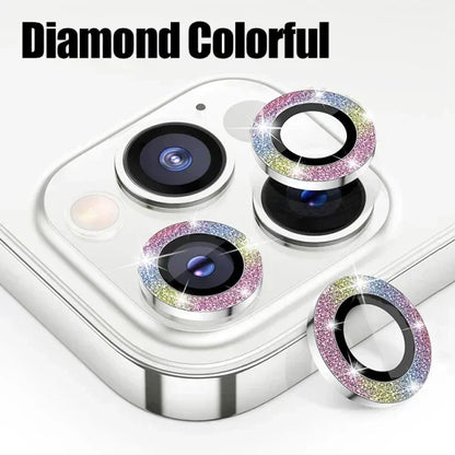 3PCS Metal Camera Lens Protectors – Glass Back Lens Protection Film for iPhone 15/15 Plus, 14/14 Pro Max, 13/13 Mini, 12/11