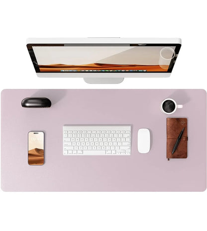 Large Leather Mouse Pad Desk Mat - Non-Slip PU Leather Office Desk Protector for Laptop & Workspace Setup
