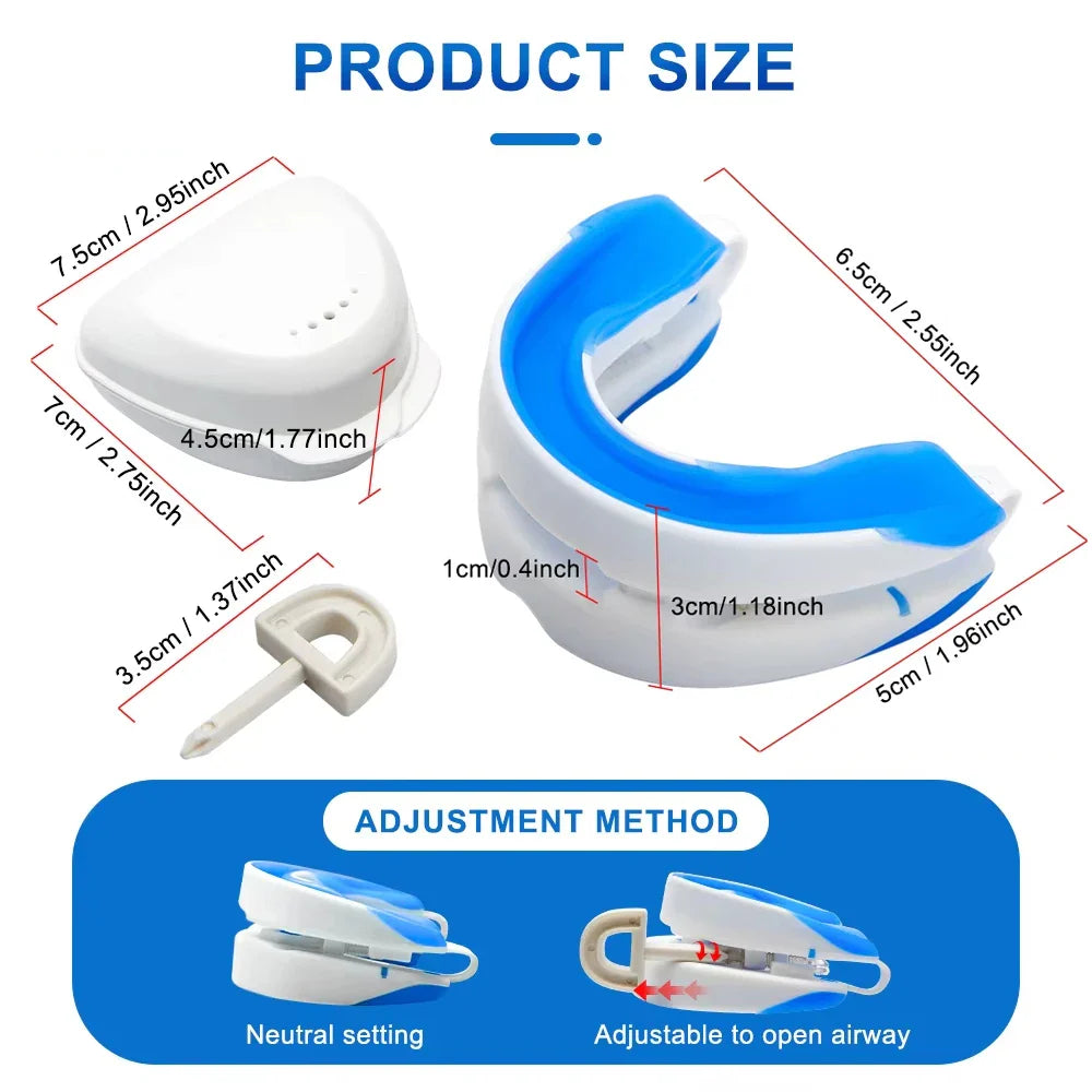 Adjustable Anti-Snoring Mouth Guard – Night Mouthpiece for Bruxism and Sleep Aid Snoring Relief