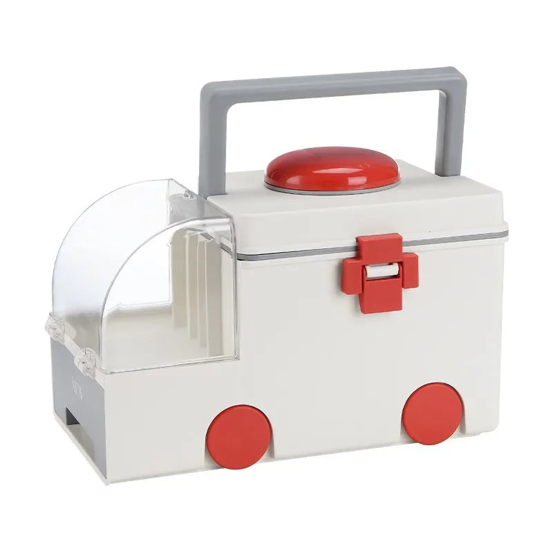 Multifunctional Ambulance Medicine Box – Large Capacity Portable Medical Storage for Household Use
