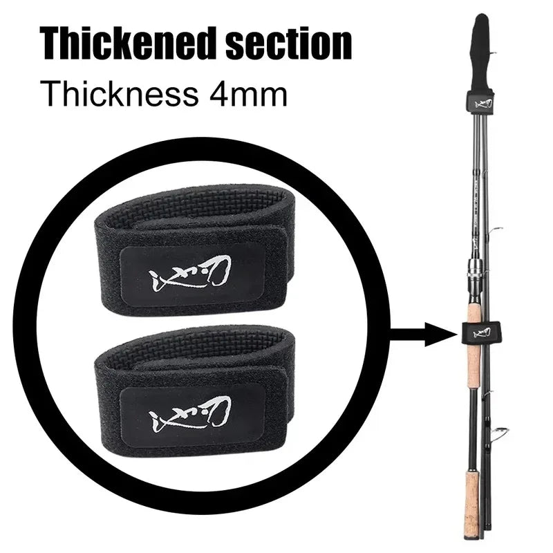 BRAVMACK Fishing Rod Elastic Protection Cap & Strap Set — Water Droplet Wheel Winding Rod Strap for Secure Fishing Rod Storage
