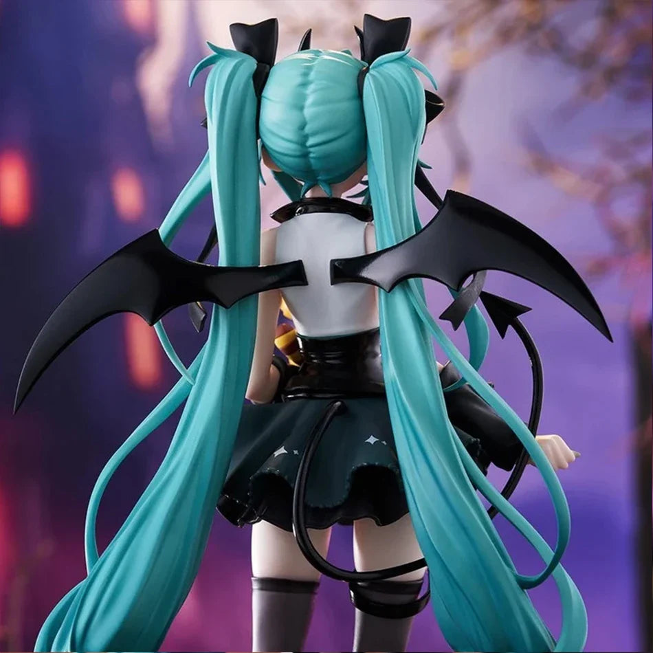 Anime Little Devil Hatsune Miku PVC Model – Handmade Dark Angel Raccoon Chuyin Collectible Ornament