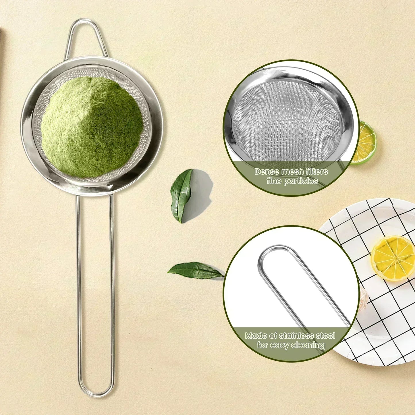 4-Piece Matcha Whisk Set - Handmade Bamboo Tea Whisk, Scoop, Strainer & Storage Holder