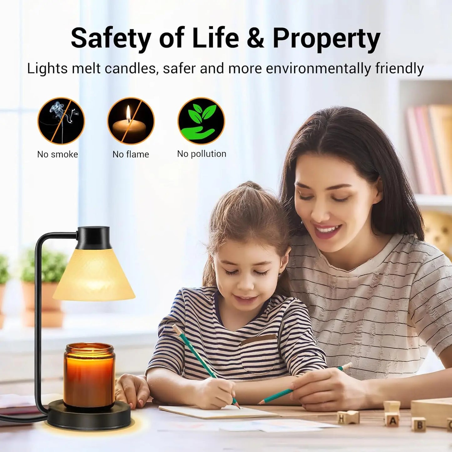 Aromatherapy Candle Table Lamp with Wax Warmer – Illuminate and Elevate Your Home Decor!