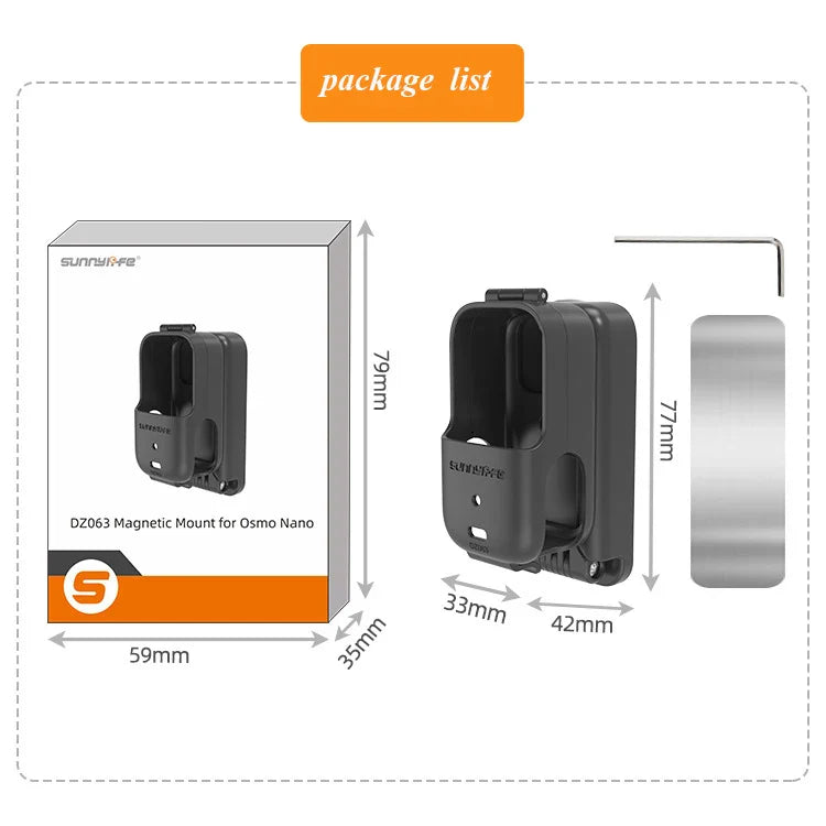 Magnetic Mount Stand for DJI Osmo Nano – Foldable Quick Release 360° Rotating Base Accessory